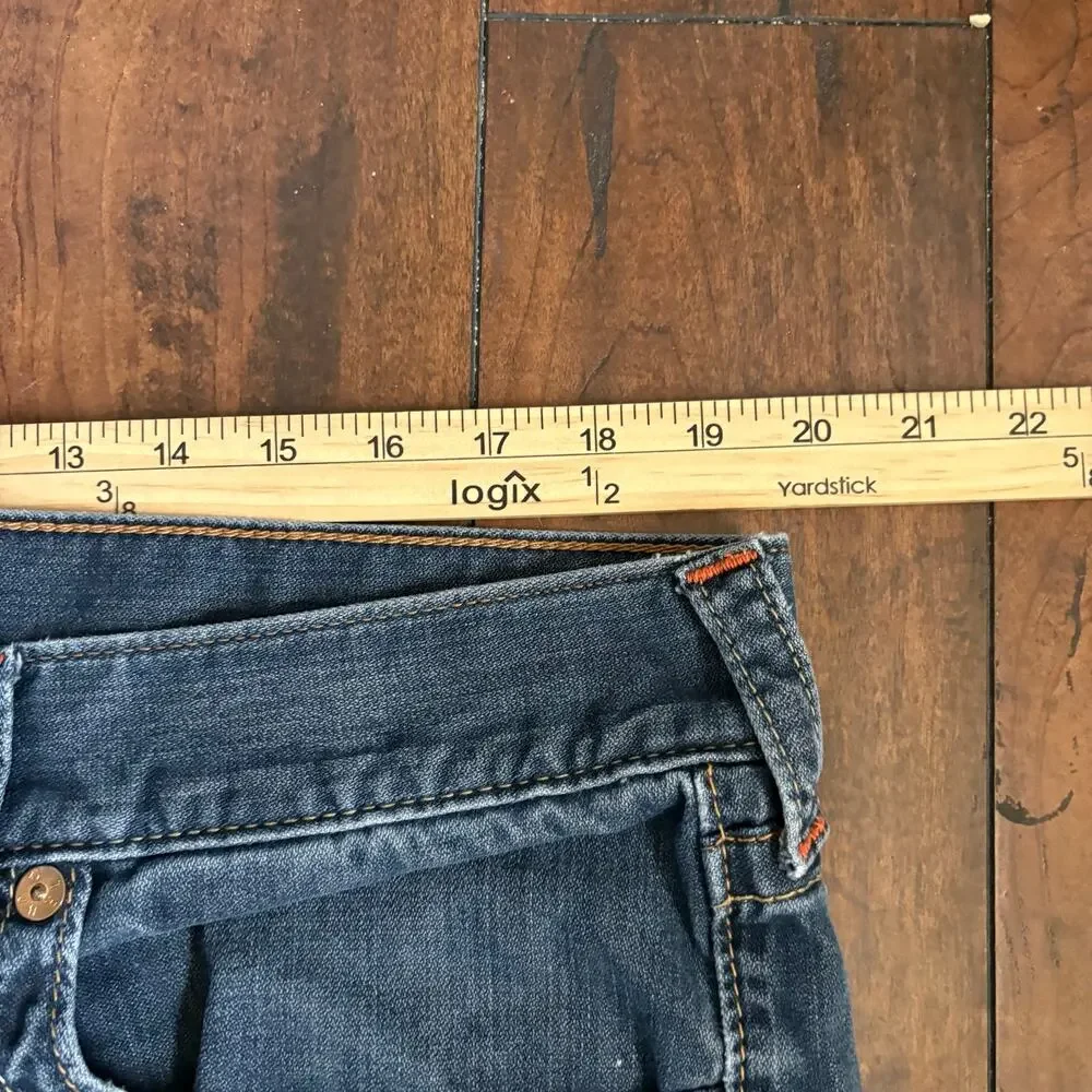 True Religion Jeans Mens 38x32 Blue Slim Fit Streetwear Faded Distressed